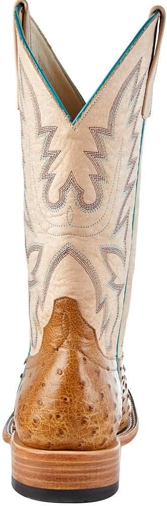 Women's Antique Saddle Full Quill Ostrich Cowgirl Boot Brown 10 B X7551