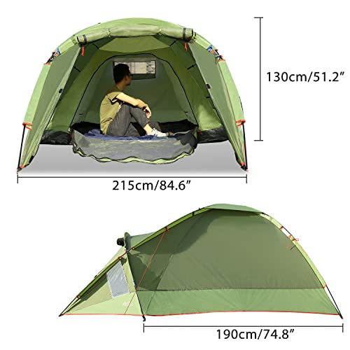 MoKo Emergency Survival Tent, Waterproof 3 Person Dome Camping Tent G778327