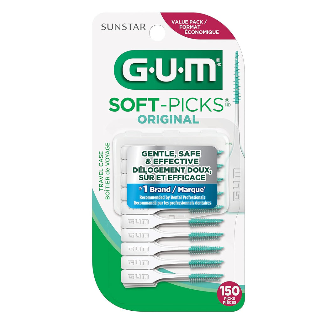 GUM Soft-Picks Original Dental Picks, Disposable Interdental Brushes, 150ct S3778