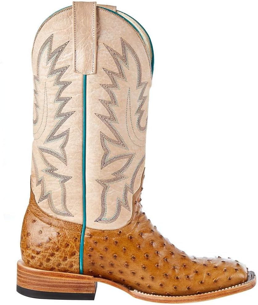 Women's Antique Saddle Full Quill Ostrich Cowgirl Boot Brown 10 B X7551