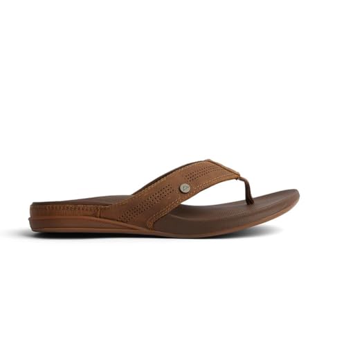 REEF Cushion Lux Men's Flip Flop, Leather Strap V91842