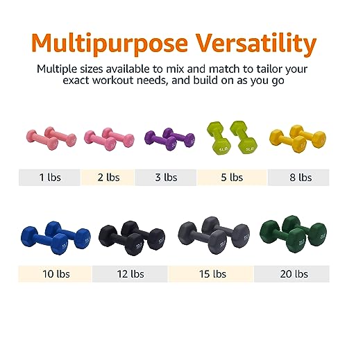 Amazon Basics Neoprene Hex Dumbbell Hand Weight N626248