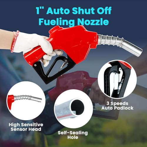 Fuel Hose Reel 1" x 33' Retractable Diesel Auto Rewind Steel Construction Y85758