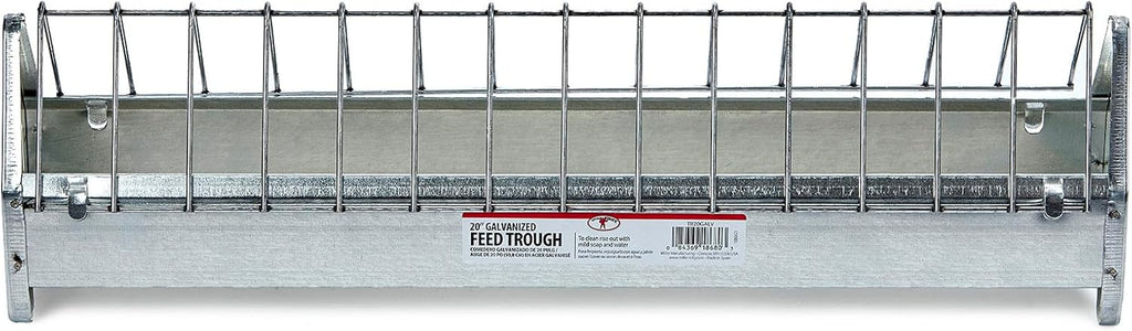 Little Giant Metal Poultry Trough Feeder with Grate, 20" D7072