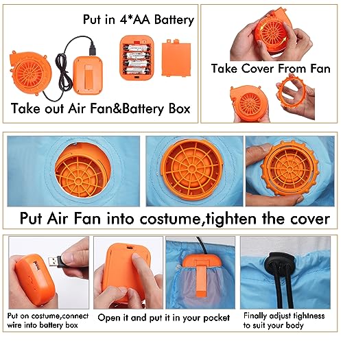 Inflatable Alien Halloween Costume for Adults Kids Couple V2576