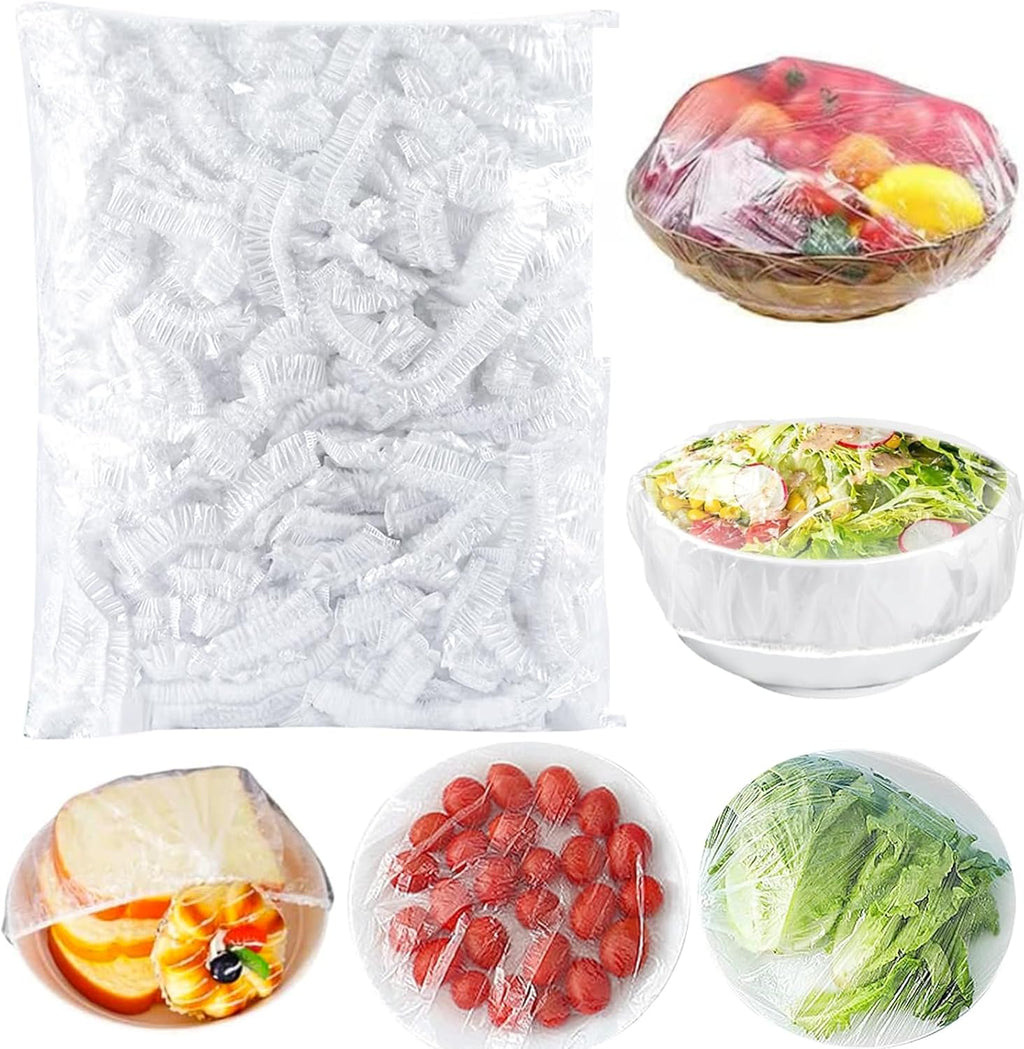 300Pcs Reusable Elastic Food Bowl Storage Covers, Sublaga Bowl Covers, Dish Plate Covers, Alternative to foil, Plastic Wrap,BPA Free