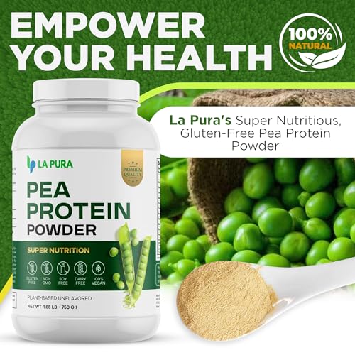 LaPura 100% Vegan Pea Protein Powder, Unflavored, 1.65LB X36299