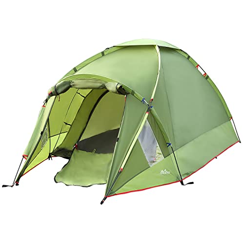 MoKo Emergency Survival Tent, Waterproof Family Camping Dome Tent 3 Person, Portable Outdoor Instant Cabin Tent, 4-Season Double Layer Sun Shelter Shade for Hiking, Backpacking, Mountaineering