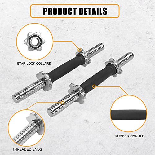 Threaded Dumbbell Handles 1 Inch Pair for Weight Plates R89660