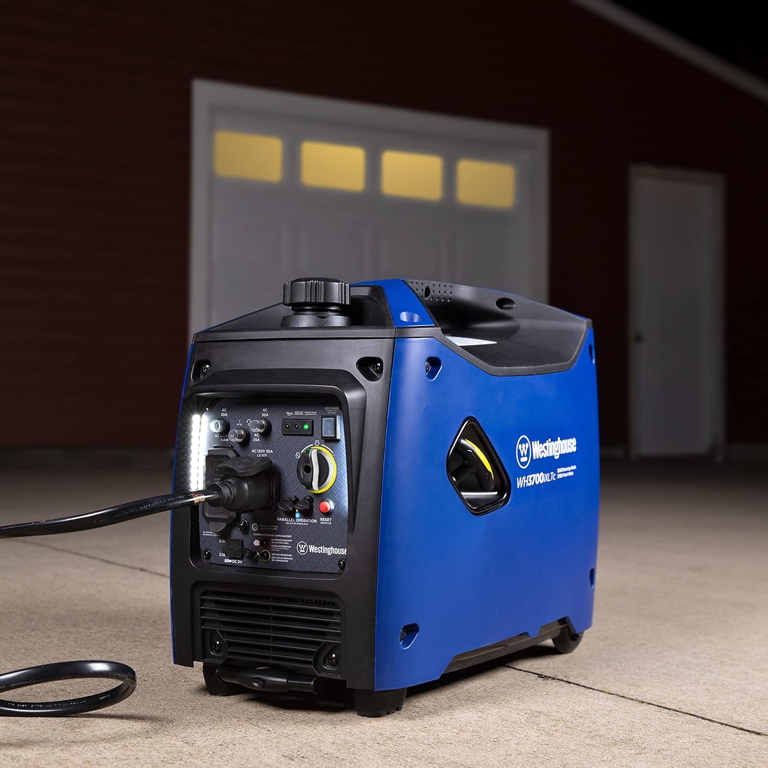 Westinghouse 3700 Peak Watt Super Quiet Portable Inverter Generator with Wheel & Handle Kit B1085