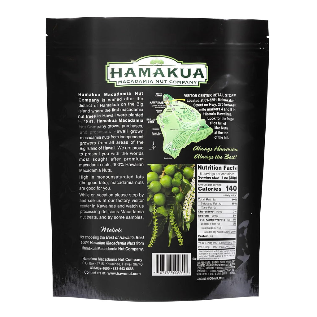 Hamakua Macadamia Nut Coffee Brittle - Hawaiian Grown Kona Coffee Candy H99510