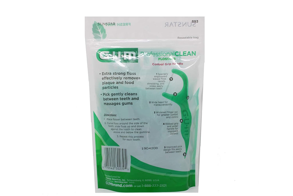Gum Professional Clean Flossers, Fresh Mint, 90 Count (Pack of 2) S2411