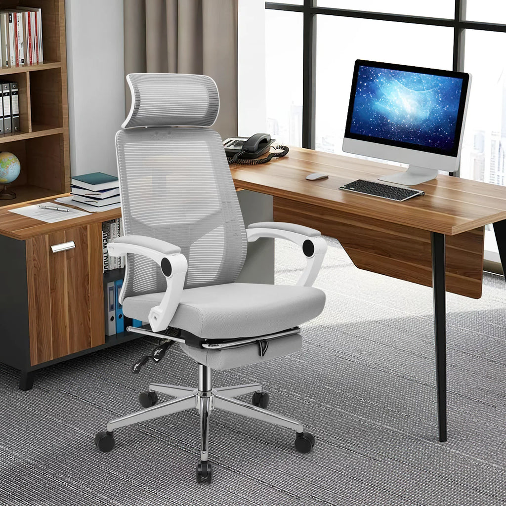 Magshion Ergonomic Office Executive Chair, Adjustable High Back, Grey U433167