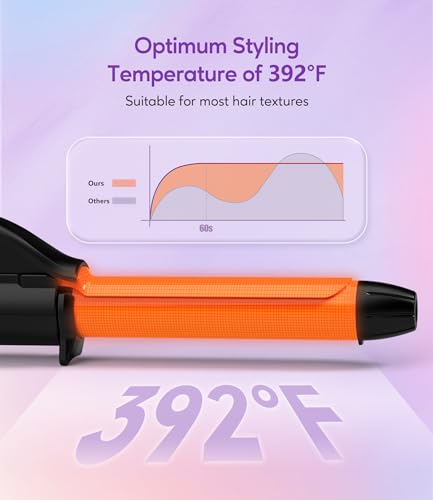 Travel Size Curling Iron Dual Voltage, 3/4 Inch Barrel, Ceramic Mini Hair Curler F39788