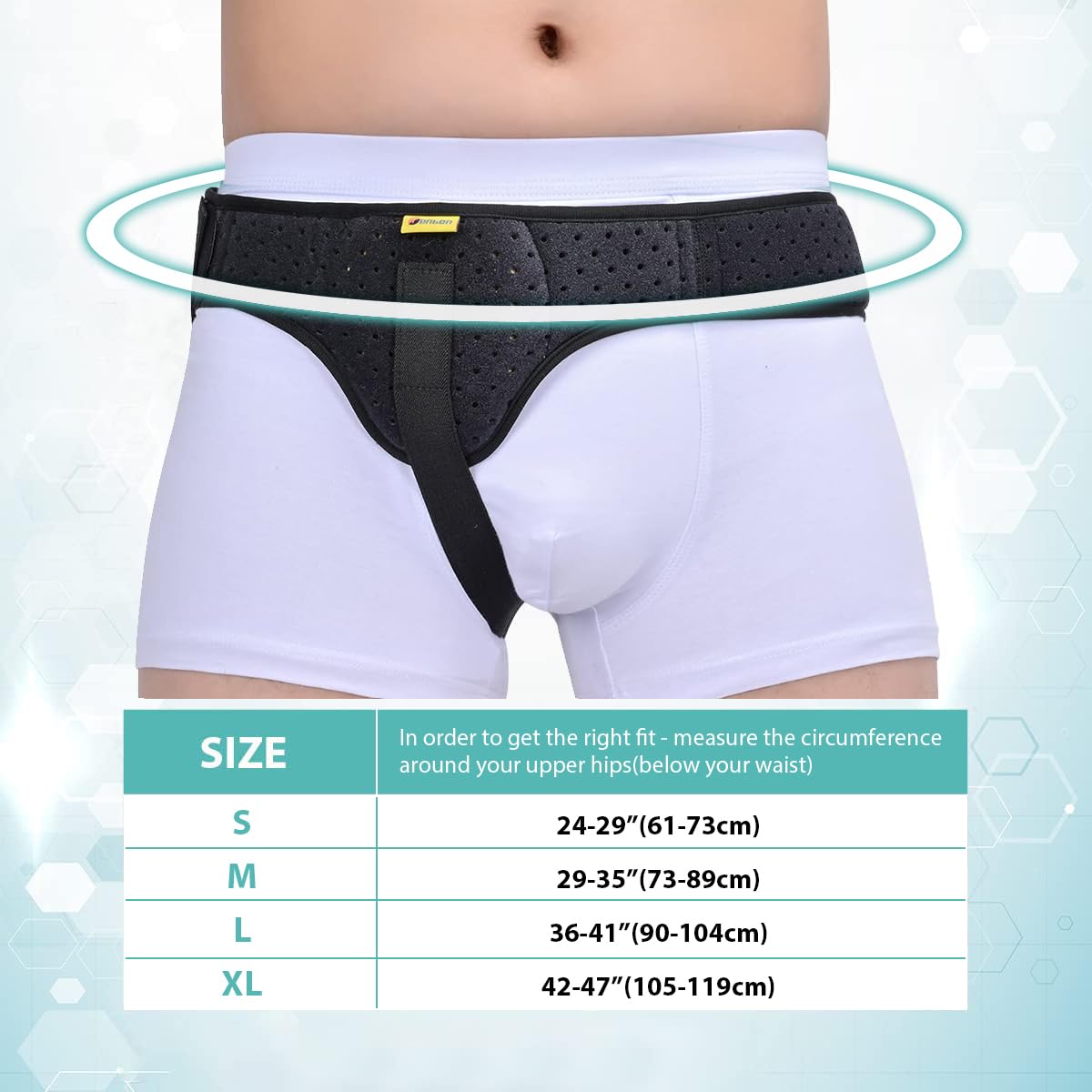 Tenbon Hernia Belt Truss for Men and Women with Removable Compression Pads Q448262