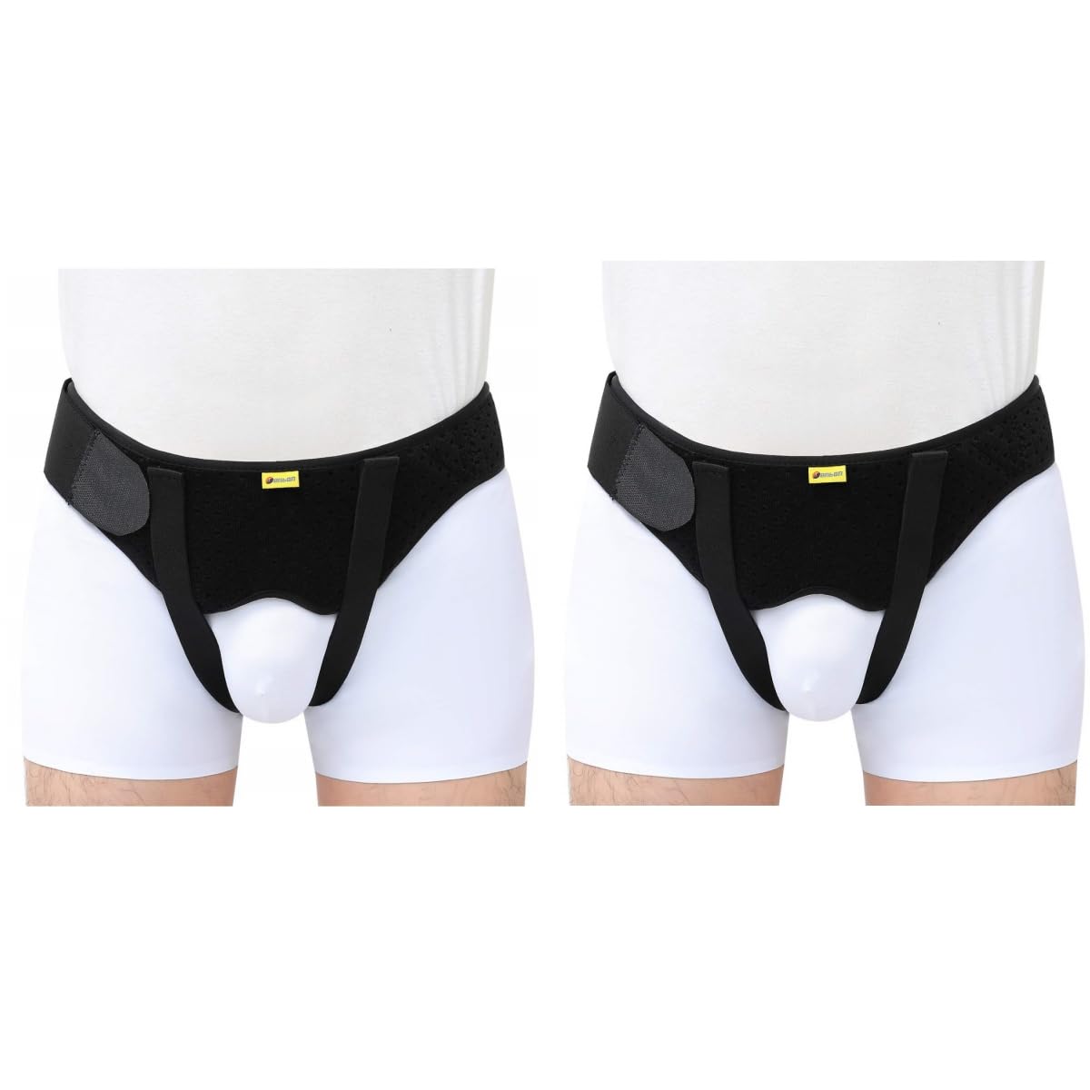 Tenbon Hernia Belt Truss for Single/Double Inguinal or Sports Hernia, Hernia Support Brace for Men for Women Pain Relief Recovery Strap with 2 Removable Compression Pads Comfortable Material (Small+M)