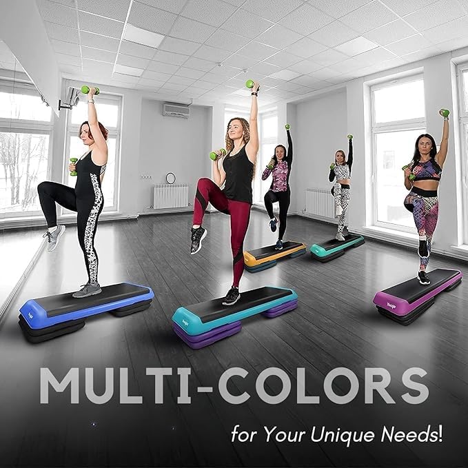 Yes4All Adjustable Aerobic Step Platform with 4 Risers Z14127
