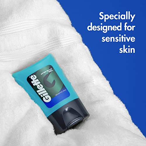 Gillette After Shave Gel for Men, Sensitive Skin, Light Fragrance, 2.5 oz, Pack of 6 B9924