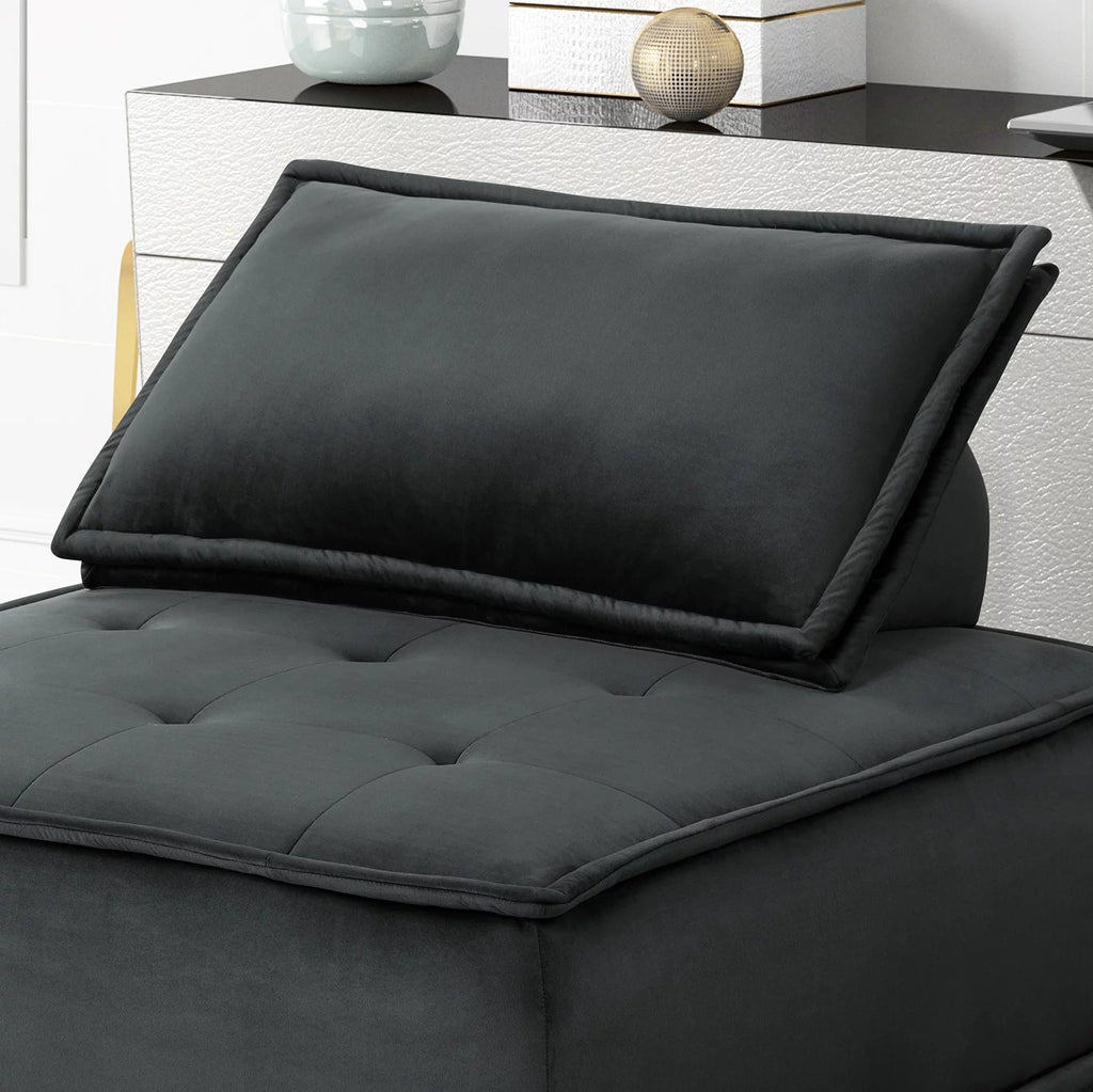 CoSoTower Armless Lounge Chair with Tufted Foam Seat and Pocket Coil Springs I7650