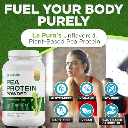 LaPura 100% Vegan Pea Protein Powder, Unflavored, 1.65LB X36299