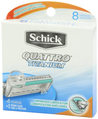 Schick Quattro Titanium Razor Blade Refills for Men, 8 Count W226233