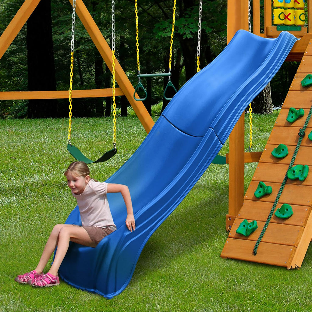 Swing-N-Slide Ws 5032 Olympus Wave Slide, 2-Piece Plastic Slide for 5' Decks, Blue U2024