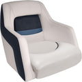 Wise BM11010-986 Premier Series Pontoon Traditional Bucket Seat, Platinum/Spectra Navy/Cobalt