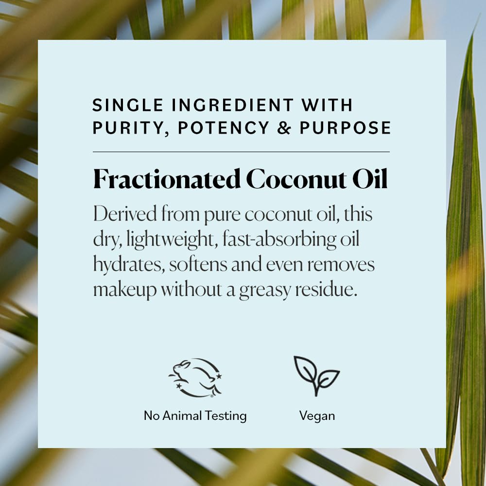 Sky Organics Fractionated Coconut Oil, 100% Pure Cold Pressed Body and Face Oil, 8 fl. Oz D41128