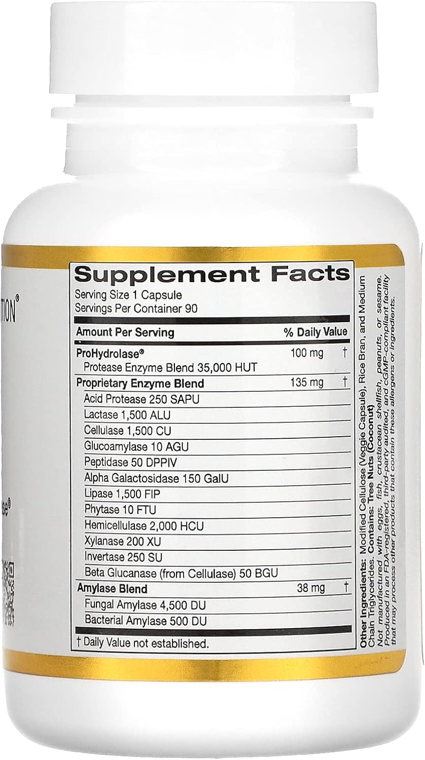Digestive Enzymes Broad Spectrum, 90 Veggie Capsules E48819