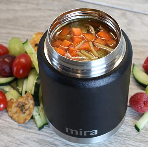 MIRA Thermos 15 oz Insulated Food Jar with Spoon, Stainless Steel, Pink T578118