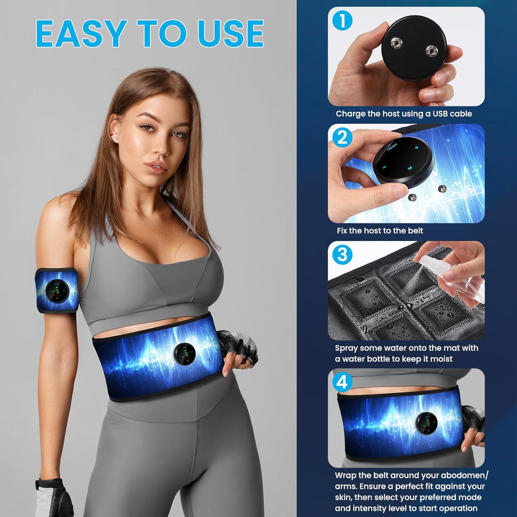 ABS Stimulator Muscle Toner Fitness Training Equipment B2844