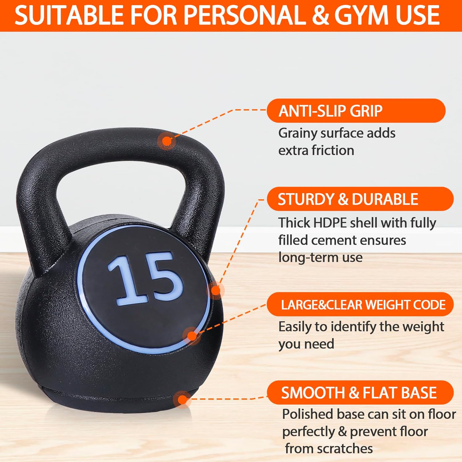 F2C Kettlebell Sets 4 Piece Strength Training Weight Set 5-20lb I146