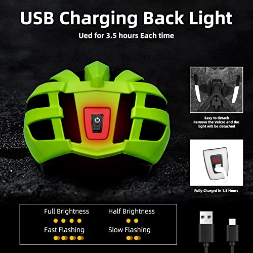 Bike Helmet with LED Light for Adults Lightweight Road Mountain Cycling U3834