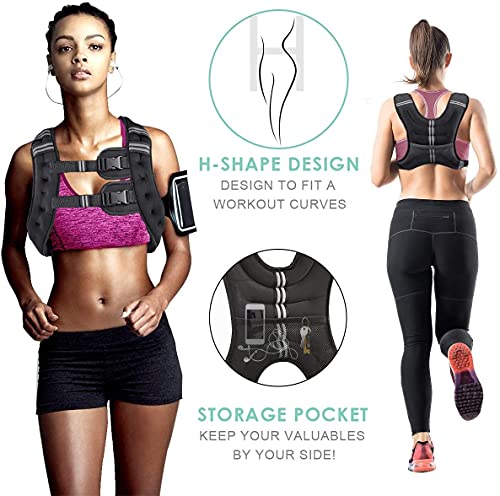 Prodigen Running Weight Vest for Men Women Kids, 8-30 Lbs Weights Included I9930