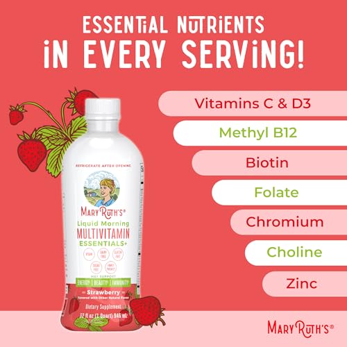 MaryRuth Organics Multivitamin Multimineral Liquid for Adults & Kids, Non-GMO, 32 Fl Oz L83219