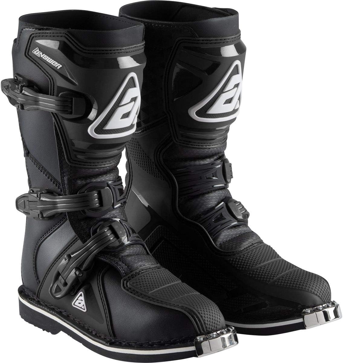 Answer Racing 445219 Powersports Motocross Protection Gear: AR1 Boots, Black, Size Youth 1, 1 Pair