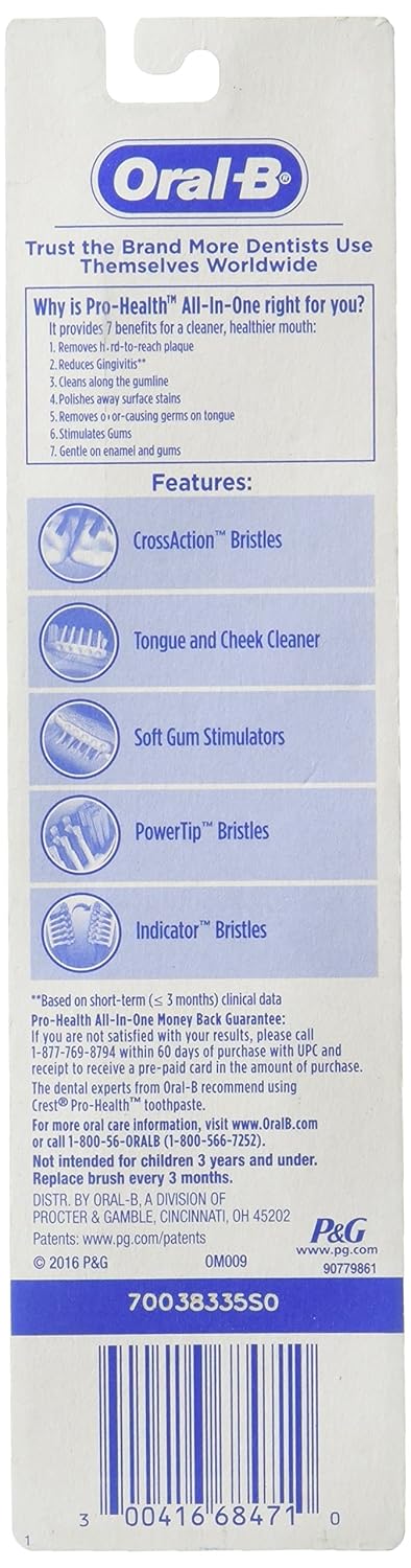 Oral B CrossAction Pro-Health Toothbrush Medium, 2 Count J670926