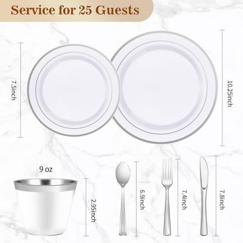 600PCS Gold Plastic Dinnerware Set for Party, Wedding P380