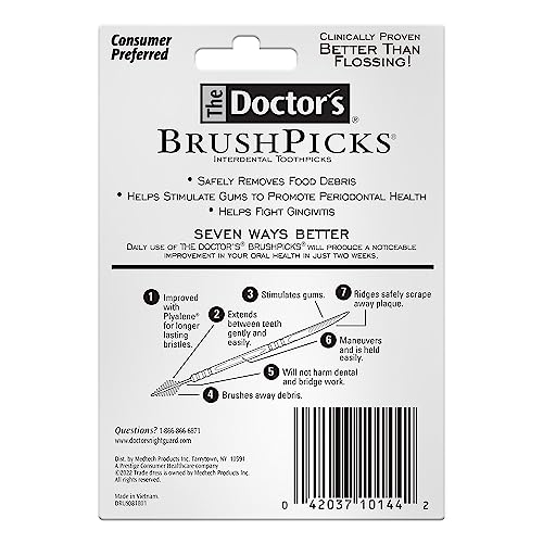 The Doctor's BrushPicks Interdental Brushes 2-in-1, 275 Count, 4 Pack L2414