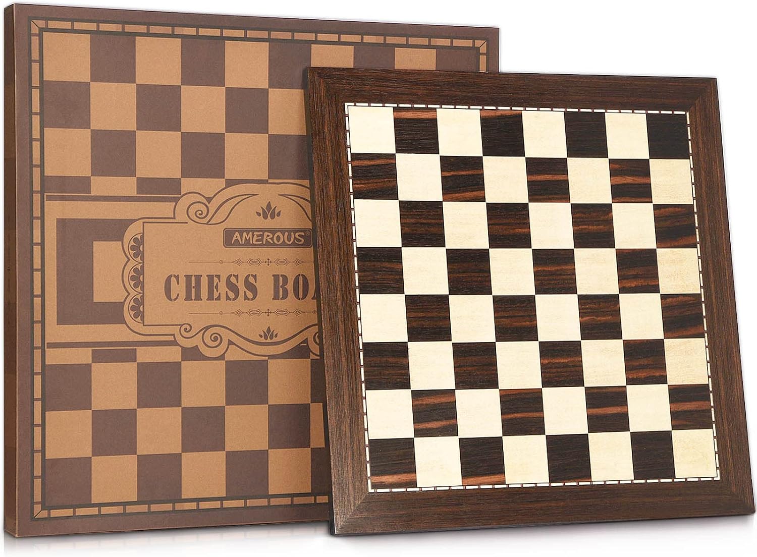 AMEROUS 19 Inches Wooden Tournament Chess Board D815631