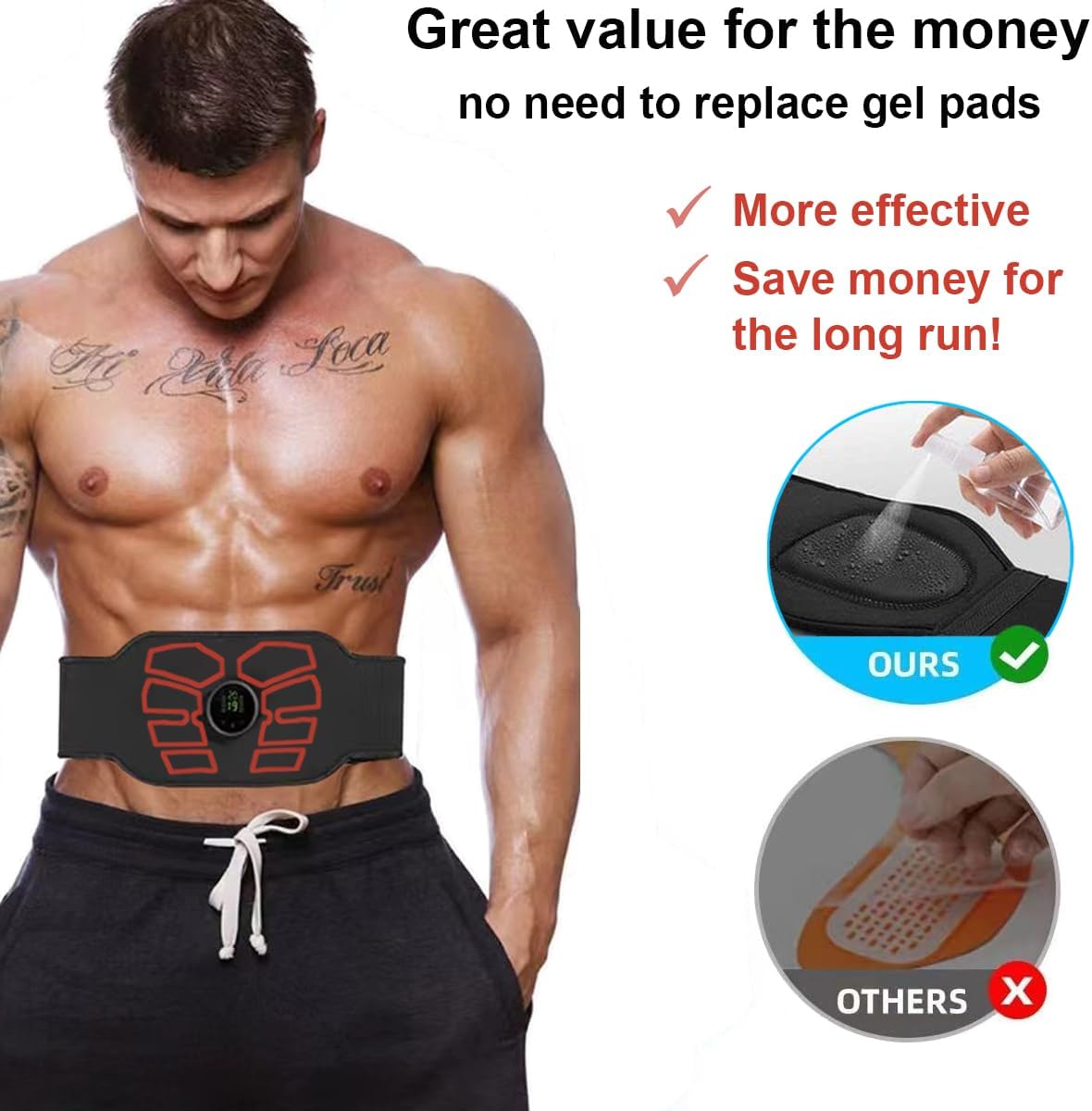 EMS Muscle Stimulator Abdominal Toning Belt V38197