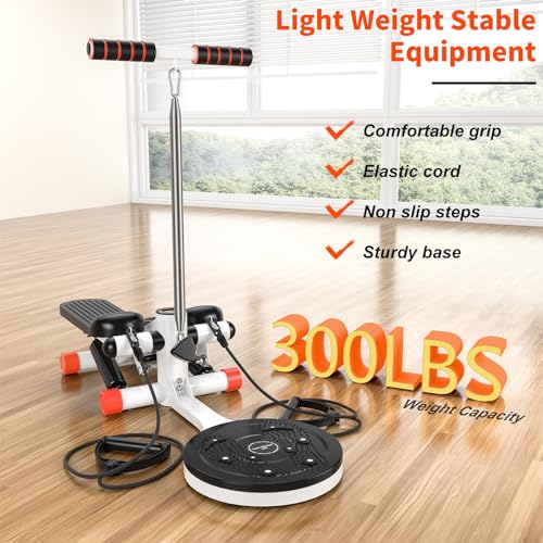 Mini Twist Stepper with Resistance Bands, 330LBS Capacity, LCD Monitor N316426