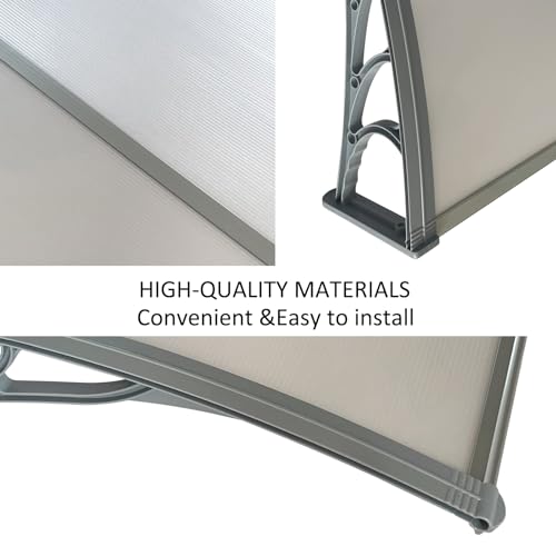Panana Window Awning Door Canopy 39"x31.5" Polycarbonate Patio Rain Shelter U710132