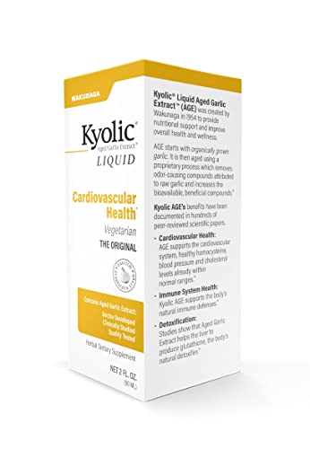 Kyolic Aged Garlic Extract Liquid, Vegetarian Cardiovascular, 4 oz B1977
