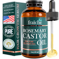 Rosemary Oil for Hair Growth (2oz) with Cold Pressed Castor Oil - Live Fraiche Natural Hair Growth Oil - Rosemary and Castor Oil for Hair Growth -Strengthening Hair Oil for Damaged Hair and Hair Loss