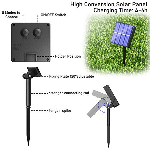 Solar Powered LED Rope Lights 40FT 100 LED Outdoor Waterproof for Garden Decor W27823