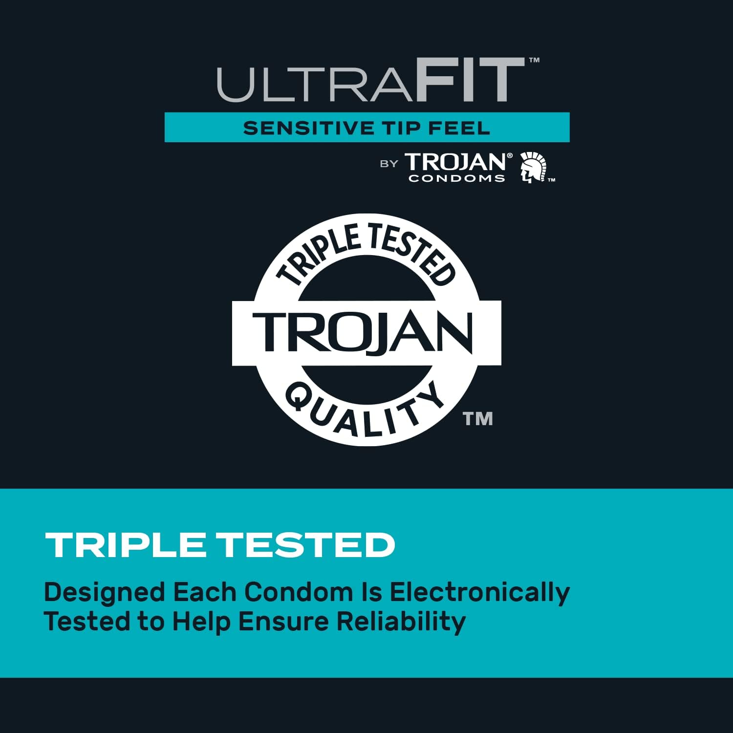 Trojan Condoms Ultrafit Sensitive Tip Feel, 10 Count F75623