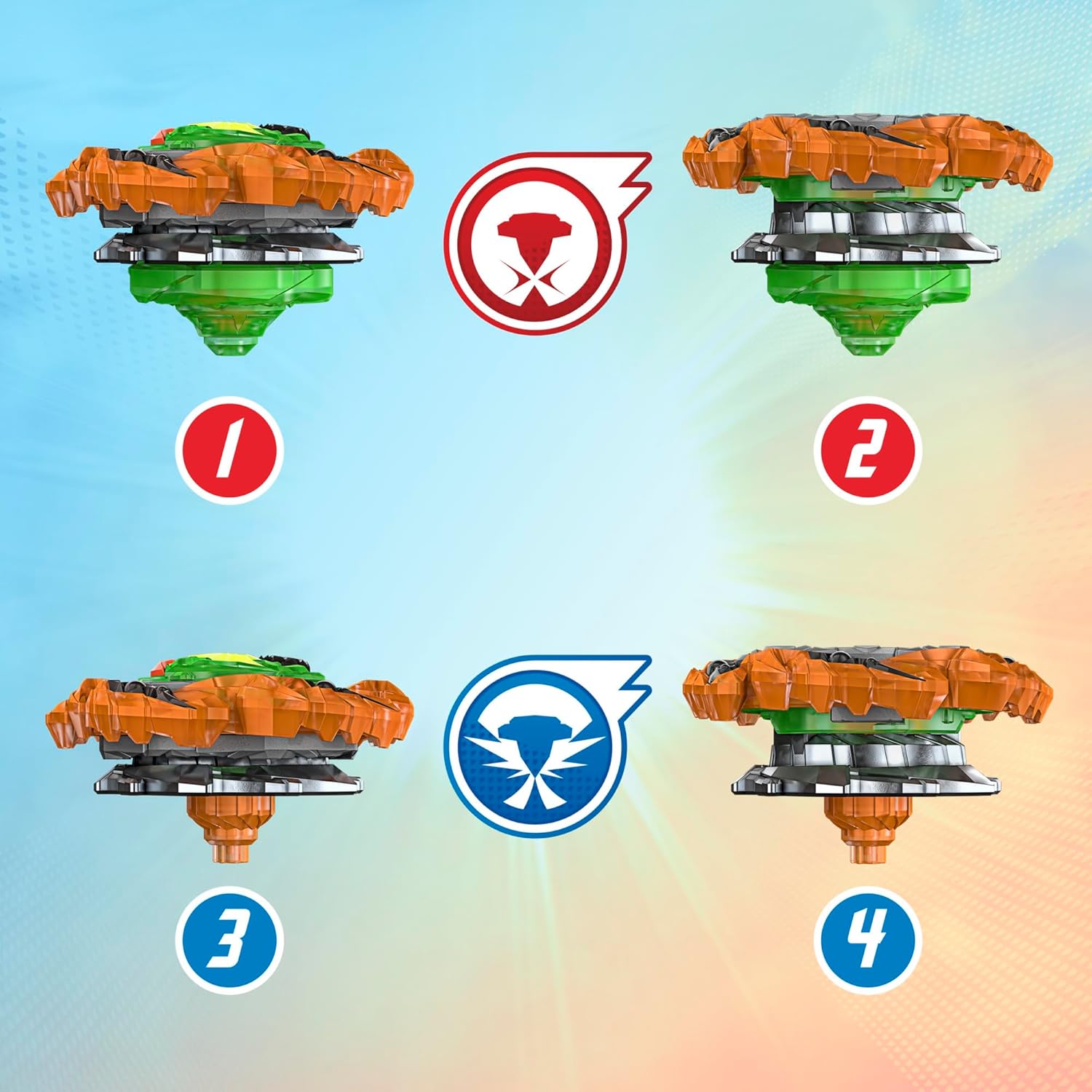 BEYBLADE Burst QuadStrike Light Ignite Battle Set Stadium with 2 Tops and 2 Launchers Y56778