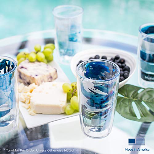 Tervis Crystal Clear Double Walled Insulated Tumbler Travel Cup, 16oz, 4pk, Made in USA U688