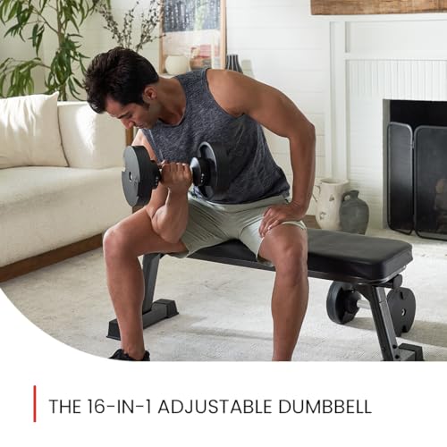 NUOBELL Adjustable Dumbbells Pair 5-80 lbs for Home Gym A421
